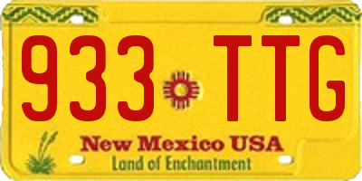 NM license plate 933TTG