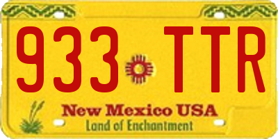 NM license plate 933TTR