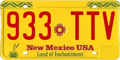 NM license plate 933TTV