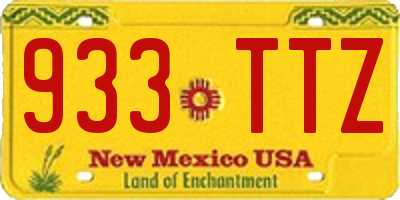NM license plate 933TTZ
