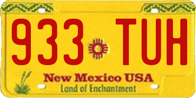 NM license plate 933TUH