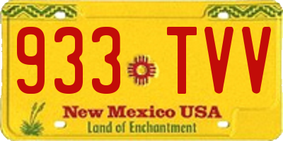 NM license plate 933TVV