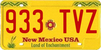 NM license plate 933TVZ