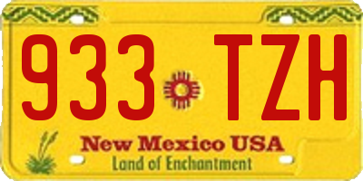 NM license plate 933TZH