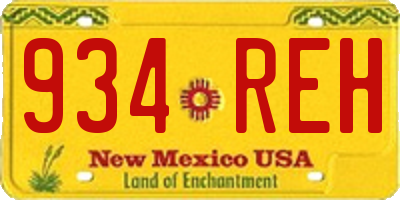 NM license plate 934REH