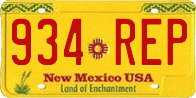NM license plate 934REP