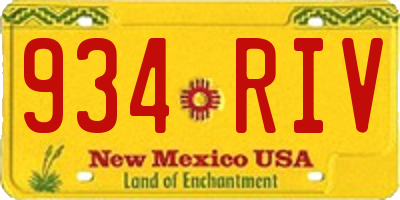 NM license plate 934RIV