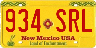 NM license plate 934SRL
