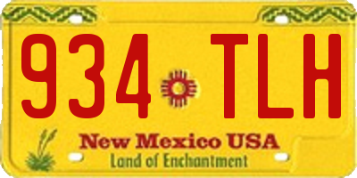 NM license plate 934TLH