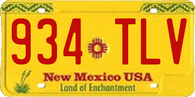 NM license plate 934TLV