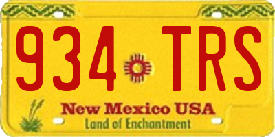 NM license plate 934TRS