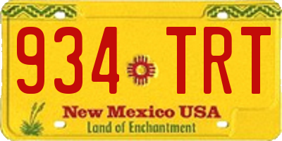 NM license plate 934TRT