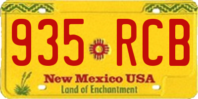 NM license plate 935RCB