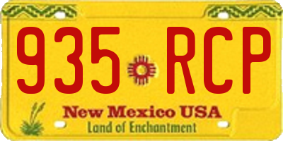 NM license plate 935RCP
