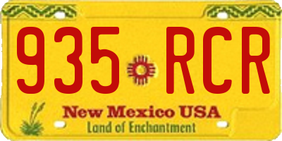 NM license plate 935RCR