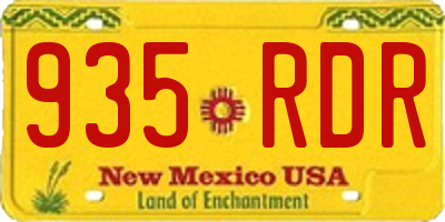 NM license plate 935RDR