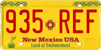 NM license plate 935REF