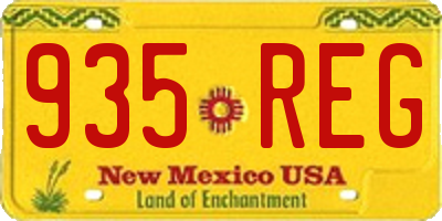 NM license plate 935REG