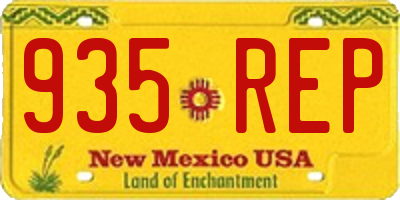 NM license plate 935REP