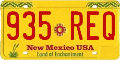 NM license plate 935REQ
