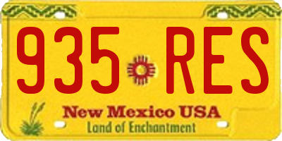 NM license plate 935RES