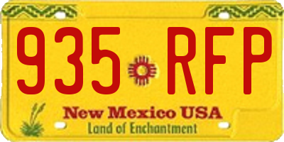 NM license plate 935RFP
