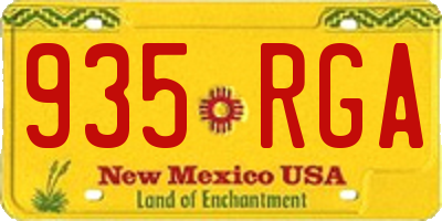 NM license plate 935RGA