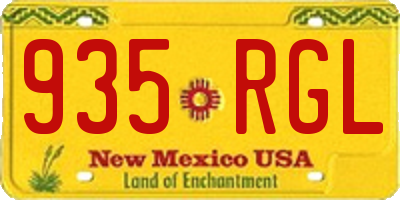NM license plate 935RGL