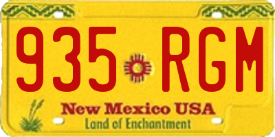 NM license plate 935RGM