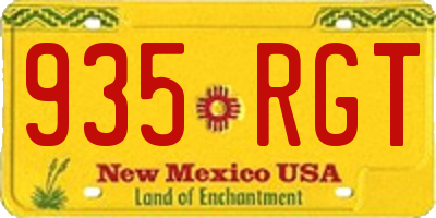 NM license plate 935RGT