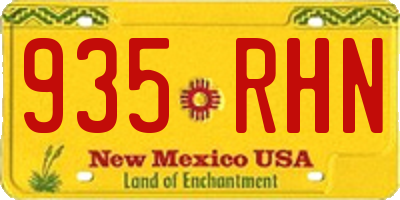 NM license plate 935RHN