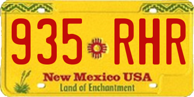 NM license plate 935RHR