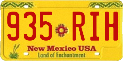 NM license plate 935RIH