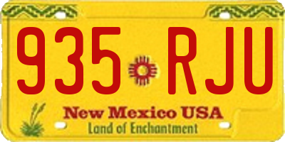 NM license plate 935RJU