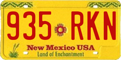 NM license plate 935RKN