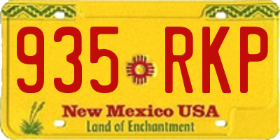 NM license plate 935RKP