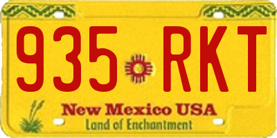 NM license plate 935RKT