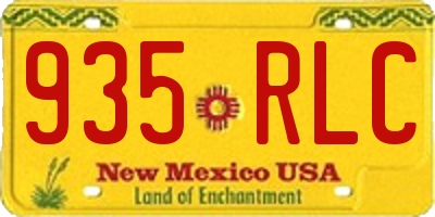 NM license plate 935RLC