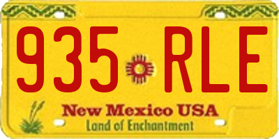 NM license plate 935RLE