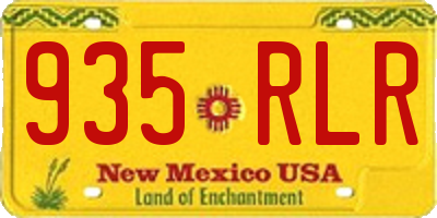 NM license plate 935RLR