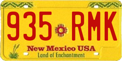 NM license plate 935RMK