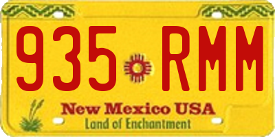 NM license plate 935RMM