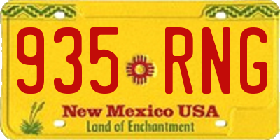 NM license plate 935RNG