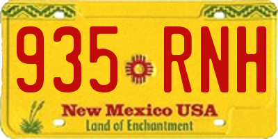 NM license plate 935RNH