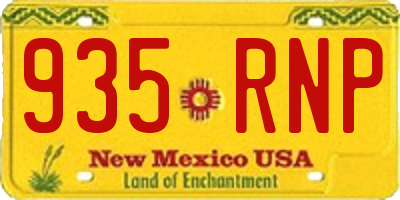 NM license plate 935RNP