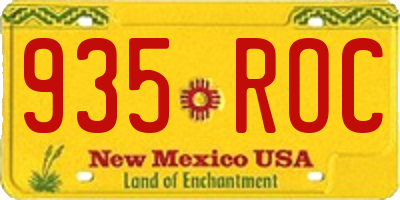 NM license plate 935ROC