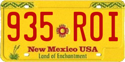 NM license plate 935ROI