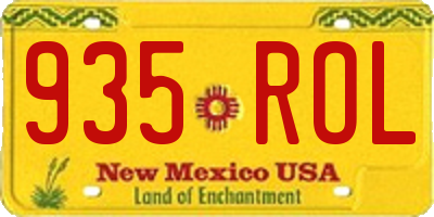 NM license plate 935ROL