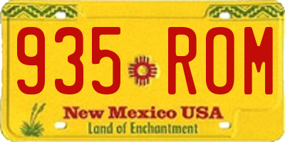 NM license plate 935ROM