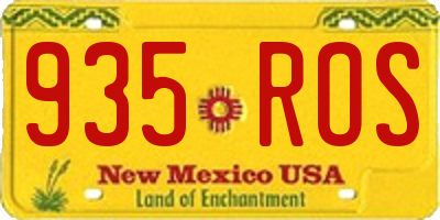 NM license plate 935ROS